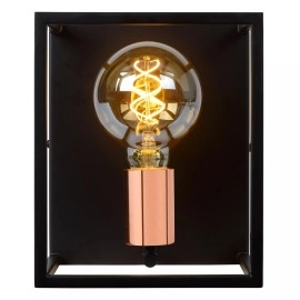 ARTHUR sienas lampa 18,5x16 cm 1xE27 melna (Lucide)