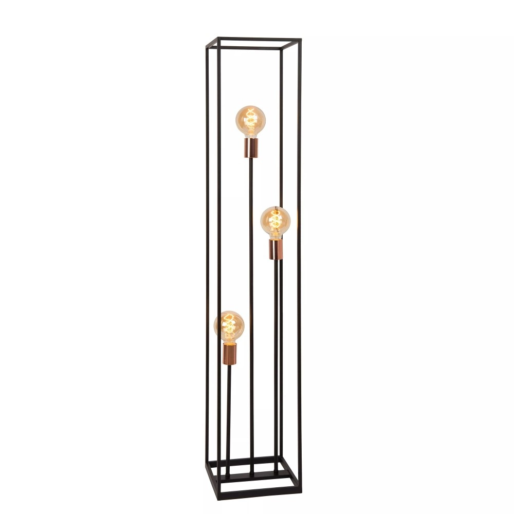 ARTHUR stāvlampa 141x26 cm 3xE27 melna (Lucide)