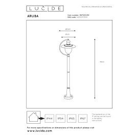 ARUBA āra stāvlukturis Ø25 cm 1xE27 melns (Lucide)