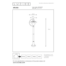 ARUBA āra stāvlukturis Ø25 cm 1xE27 rūsas brūnā krāsā (Lucide)