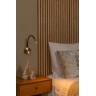 ASJA uzlādējama LED sienas lasīšanas lampa 3 W 2700 K matēta zelta/misiņa (Lucide)