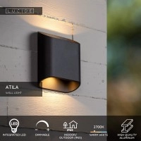 ATILA āra sienas lampa LED 2×5W 2700K melna (Lucide)