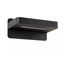 ATKIN gultas/sienas gaismeklis LED 6 W 3000K ar USB melns (Lucide)