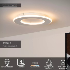 AXELLE apaļa LED griestu lampa 24 W 2700 K balta (Lucide)