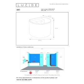 AXI vannasistabas sienas LED prožektors 2 x 3,5 W 2700K IP54 balts (Lucide)