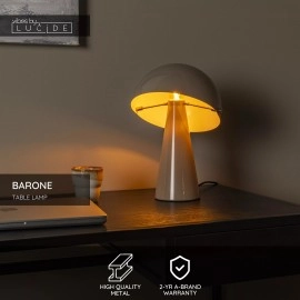 BARONE galda lampa Ø 23 cm, 1xE27, taupe (Lucide)