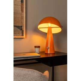 BARONE galda lampa Ø 38 cm, 1xE27, oranža (Lucide)