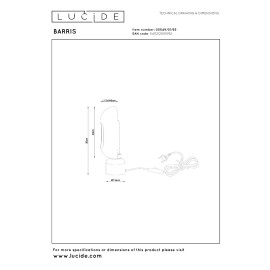 BARRIS galda lampa 39x32 cm 1xE27 terakota (Lucide)