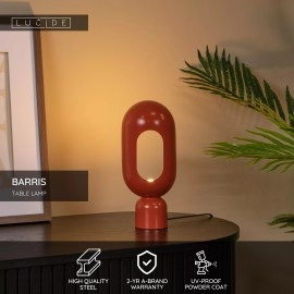 BARRIS galda lampa 39x32 cm 1xE27 terakota (Lucide)