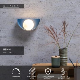 BENNI sienas lampa 1xG9 28 W zila (Lucide)