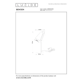 BENSEN galda lampa 1xE14 pelēka (Lucide)