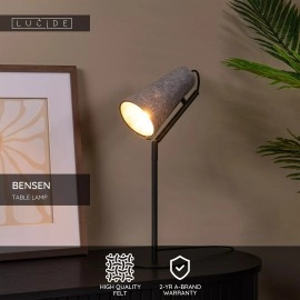 BENSEN galda lampa 51,5 cm 1xE14 pelēka (Lucide)