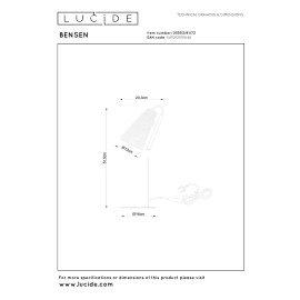 BENSEN galda lampa 1xE14 dabīga (Lucide)