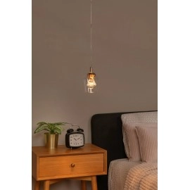 BERLIANE Piekaramā lampa LED dim 1x4W 2700K caurspīdīga (Lucide)