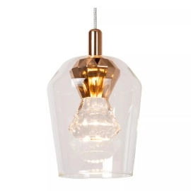 BERLIANE Piekaramā lampa LED dim 1x4W 2700K caurspīdīga (Lucide)