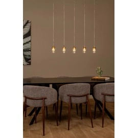 BERLIANE Piekaramā lampa LED dim 5x4W 2700K caurspīdīga (Lucide)