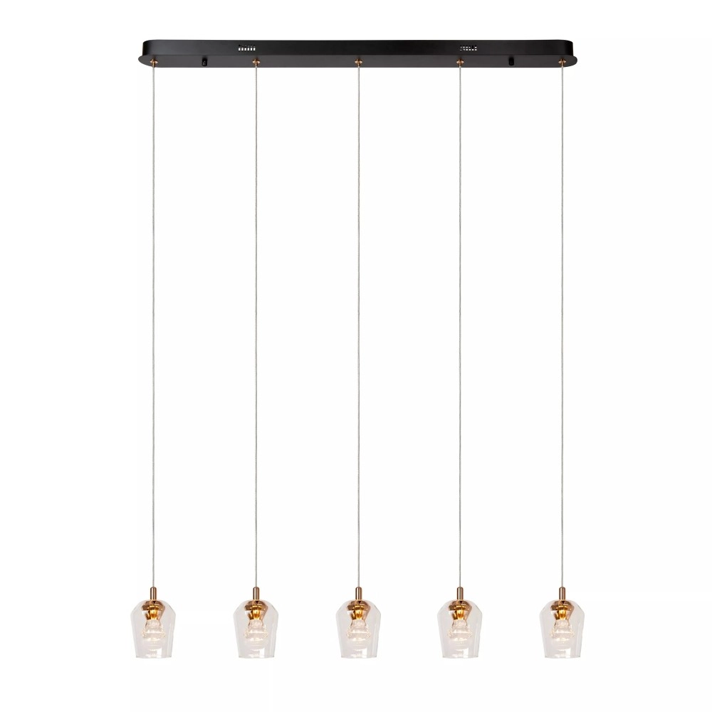 BERLIANE Piekaramā lampa LED dim 5x4W 2700K caurspīdīga (Lucide)