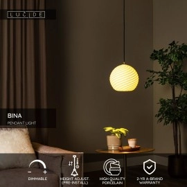 BINA piekarama lampa Ø25 cm 1xE27 balta (Lucide)