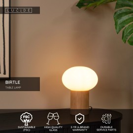 BIRTLE galda lampa 20x20 cm 1xG9 opāla (Lucide)