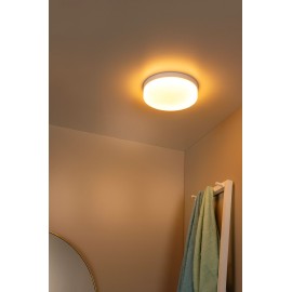BISKIT vannas istabas griestu lampa Ø28 cm LED 1x18W 2700K IP44 ar kustības sensoru balta (Lucide)