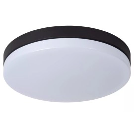 BISKIT vannas istabas griestu lampa Ø40 cm LED 1x36W 2700K IP44 ar kustības sensoru melna (Lucide)