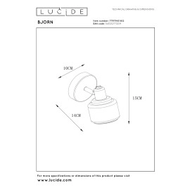 BJORN griestu prožektors 1xE14 matēta zelta / misiņa (Lucide)