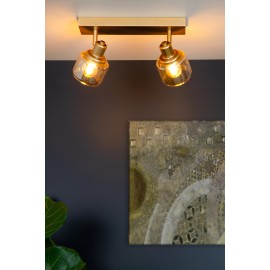 BJORN griestu prožektors 2xE14 matēta zelta / misiņa (Lucide)