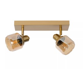 BJORN griestu prožektors 2xE14 matēta zelta / misiņa (Lucide)