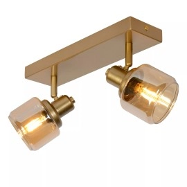 BJORN griestu prožektors 2xE14 matēta zelta / misiņa (Lucide)