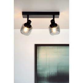 BJORN griestu prožektors 2xE14 melna (Lucide)