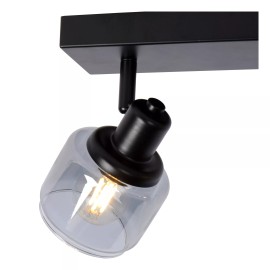 BJORN griestu prožektors 2xE14 melna (Lucide)