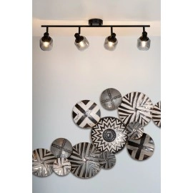 BJORN griestu prožektors 4xE14 melna (Lucide)