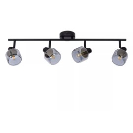 BJORN griestu prožektors 4xE14 melna (Lucide)