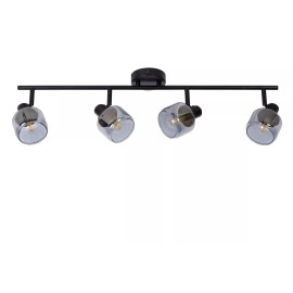 BJORN griestu prožektors 4xE14 melna (Lucide)