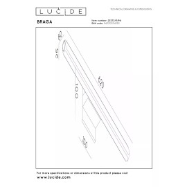 BRAGA sienas lampa LED 10W 2700K IP54 kafijas krāsā (Lucide)