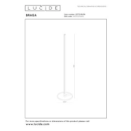 BRAGA stāvlampa Ø30 cm LED 22W CCT kafijas krāsā (Lucide)