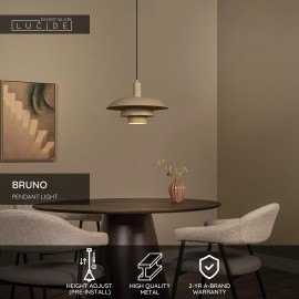 BRUNO piekaramā lampa Ø 38 cm 1xE27, taupe (Lucide)