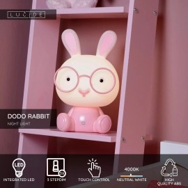 DODO zaķītis LED bērnu naktslampiņa 3 W 4000 K (Lucide)
