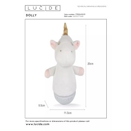 DOLLY LED bērnu naktslampiņa ar mūziku balta (Lucide)
