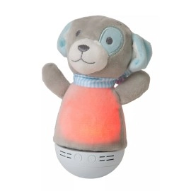 DOLLY LED bērnu naktslampiņa ar mūziku pelēka (Lucide)