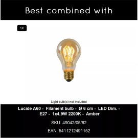 MAURO E27 bērnu piekaramā lampa rozā (Lucide)
