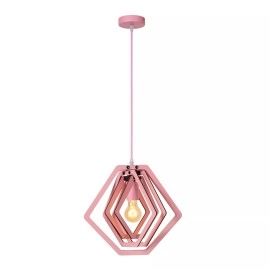 MAURO E27 bērnu piekaramā lampa rozā (Lucide)