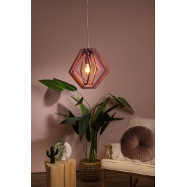 MAURO E27 bērnu piekaramā lampa rozā (Lucide)