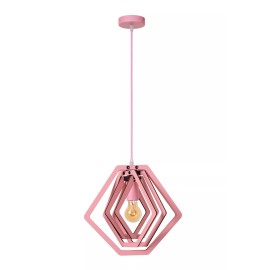 MAURO E27 bērnu piekaramā lampa rozā (Lucide)