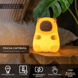 PINCHA kapibara uzlādējama LED bērnu naktslampiņa krēmkrāsa (Lucide)