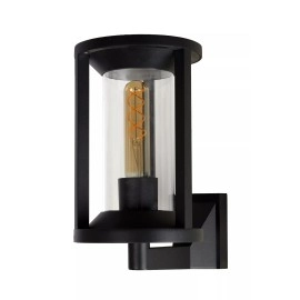 CADIX āra sienas lampa 1x15W E27 IP65 melna (Lucide)