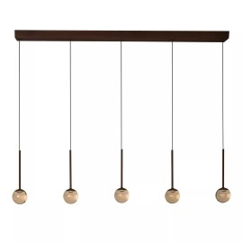 CALINA piekaramā lampa LED 5x8,2 W CCT kafijas/dzintara krāsā (Lucide)