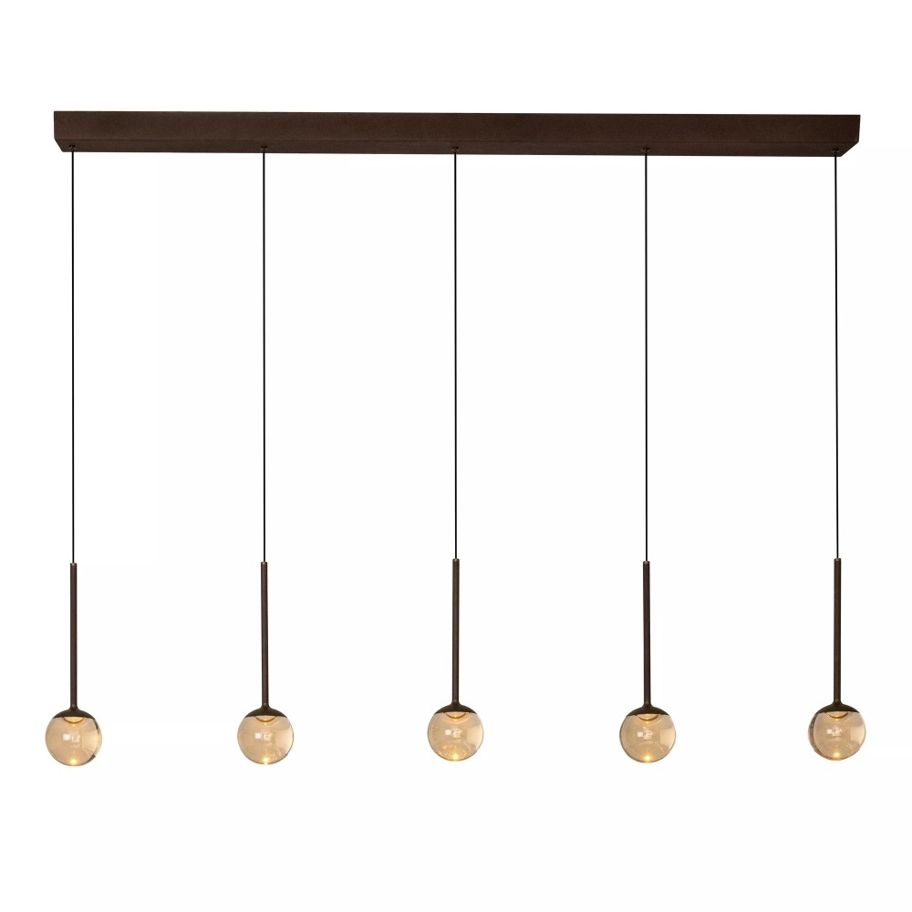 CALINA piekaramā lampa LED 5x8,2 W CCT kafijas/dzintara krāsā (Lucide)