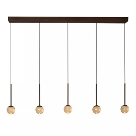 CALINA piekaramā lampa LED 5x8,2 W CCT kafijas/dzintara krāsā (Lucide)