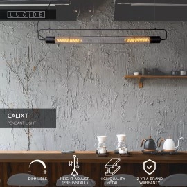 CALIXT piekaramā lampa garums 122 cm 2xE27 melna (Lucide)